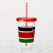 Patriotic Acrylic Tumbler mit der Flagge Kenias Acryltrinkbecher (Rechts)