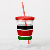 Patriotic Acrylic Tumbler mit der Flagge Kenias Acryltrinkbecher (Links)