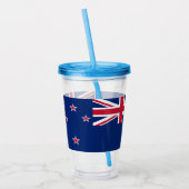 Patriotic Acrylic Tumbler mit der Flagge Neuseelan Acryltrinkbecher (Links)