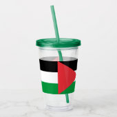 Patriotic Acrylic Tumbler mit der Flagge Palästina Acryltrinkbecher (Links)
