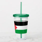 Patriotic Acrylic Tumbler mit der Flagge Palästina Acryltrinkbecher (Vorderseite)