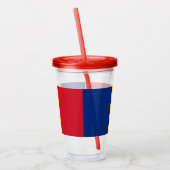 Patriotic Acrylic Tumbler mit der Flagge Rumäniens Acryltrinkbecher (Links)