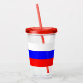 Patriotic Acrylic Tumbler mit der Flagge Russlands Acryltrinkbecher (Links)