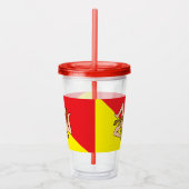 Patriotic Acrylic Tumbler mit der Flagge Siziliens Acryltrinkbecher (Rechts)