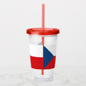 Patriotic Acrylic Tumbler mit der Flagge Tschechie Acryltrinkbecher (Rechts)