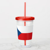 Patriotic Acrylic Tumbler mit der Flagge Tschechie Acryltrinkbecher (Vorderseite)