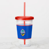 Patriotic Acrylic Tumbler mit der Flagge von Guam Acryltrinkbecher (Vorderseite)