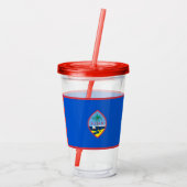Patriotic Acrylic Tumbler mit der Flagge von Guam Acryltrinkbecher (Rückseite)