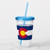 Patriotic Acrylic Tumbler mit Fahne Colorado Acryltrinkbecher (Rückseite)