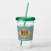 Patriotic Acrylic Tumbler mit Fahne von Delaware Acryltrinkbecher (Rückseite)