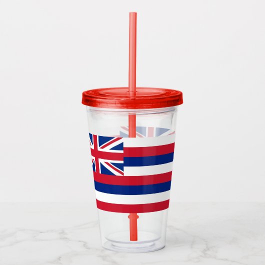 Patriotic Acrylic Tumbler mit Fahne von Hawaii Acryltrinkbecher (Vorderseite)