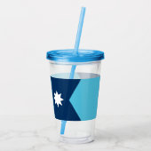 Patriotic Acrylic Tumbler mit Fahne von Minnesota Acryltrinkbecher (Rückseite)