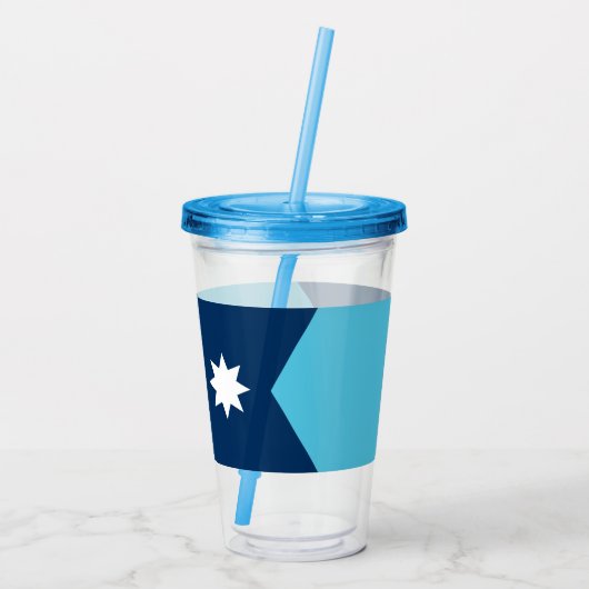 Patriotic Acrylic Tumbler mit Fahne von Minnesota Acryltrinkbecher (Rückseite)