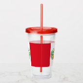 Patriotic Acrylic Tumbler mit Fahne von Peru Acryltrinkbecher (Rechts)