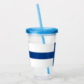 Patriotic Acrylic Tumbler mit finnischer Flagge Acryltrinkbecher (Links)