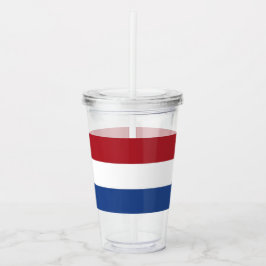 Patriotic Acrylic Tumbler mit Flagge der Niederlan Acryltrinkbecher