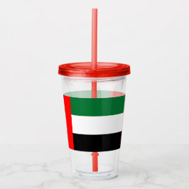 Patriotic Acrylic Tumbler mit Flagge der VAE Acryltrinkbecher
