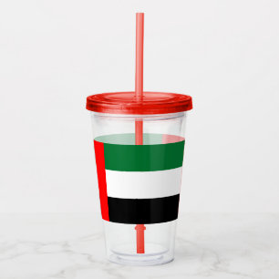 Patriotic Acrylic Tumbler mit Flagge der VAE Acryltrinkbecher