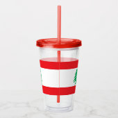 Patriotic Acrylic Tumbler mit Flagge des Libanon Acryltrinkbecher (Rechts)