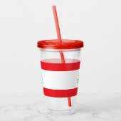 Patriotic Acrylic Tumbler mit Flagge des Libanon Acryltrinkbecher (Links)