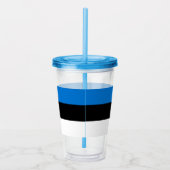 Patriotic Acrylic Tumbler mit Flagge Estlands Acryltrinkbecher (Rechts)