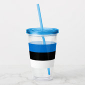 Patriotic Acrylic Tumbler mit Flagge Estlands Acryltrinkbecher (Links)