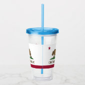 Patriotic Acrylic Tumbler mit Flagge Kaliforniens Acryltrinkbecher (Rechts)