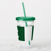 Patriotic Acrylic Tumbler mit Flagge Pakistans Acryltrinkbecher (Links)