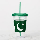 Patriotic Acrylic Tumbler mit Flagge Pakistans Acryltrinkbecher (Vorderseite)