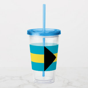 Patriotic Acrylic Tumbler mit Flagge von Bahamas Acryltrinkbecher