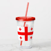 Patriotic Acrylic Tumbler mit Flagge von Georgia Acryltrinkbecher (Rückseite)