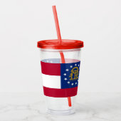 Patriotic Acrylic Tumbler mit Flagge von Georgia Acryltrinkbecher (Links)