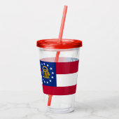 Patriotic Acrylic Tumbler mit Flagge von Georgia Acryltrinkbecher (Rückseite)
