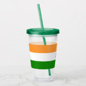 Patriotic Acrylic Tumbler mit indischer Flagge Acryltrinkbecher (Links)