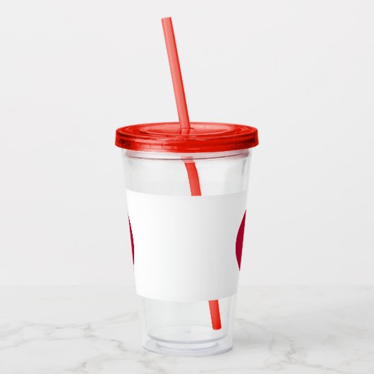 Patriotic Acrylic Tumbler mit japanischer Flagge Acryltrinkbecher (Links)