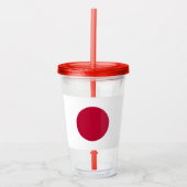 Patriotic Acrylic Tumbler mit japanischer Flagge Acryltrinkbecher (Vorderseite)