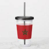 Patriotic Acrylic Tumbler mit marokkanischer Flagg Acryltrinkbecher (Vorderseite)