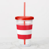 Patriotic Acrylic Tumbler mit österreichischer Fla Acryltrinkbecher (Vorderseite)