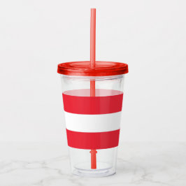 Patriotic Acrylic Tumbler mit österreichischer Fla Acryltrinkbecher
