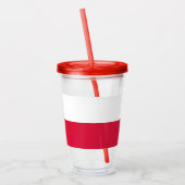 Patriotic Acrylic Tumbler mit polnischer Flagge Acryltrinkbecher (Links)