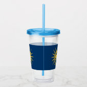 Patriotic Acrylic Tumbler with flag of Macedonia Acryltrinkbecher (Rechts)