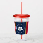 Patriotic Acrylic Tumbler with flag of Mississippi Acryltrinkbecher (Vorderseite)