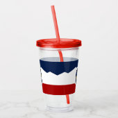 Patriotic Acrylic Tumbler with flag of Utah, USA Acryltrinkbecher (Links)