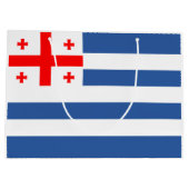 Patriotic Adjara Flag Große Geschenktüte (Rückseite)