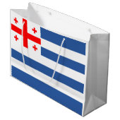 Patriotic Adjara Flag Große Geschenktüte (Vorderseite Schrägansicht)