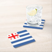 Patriotic Adjara Flag Rechteckiger Pappuntersetzer (Vor Ort)