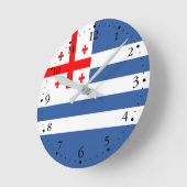Patriotic Adjara Flag Runde Wanduhr (Winkel)