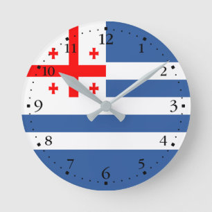 Patriotic Adjara Flag Runde Wanduhr