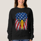 Patriotic Adler 4. Juli US-amerikanische Flagge Me Sweatshirt (Vorderseite)