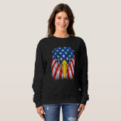 Patriotic Adler 4. Juli US-amerikanische Flagge Me Sweatshirt (Vorne ganz)